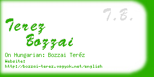 terez bozzai business card